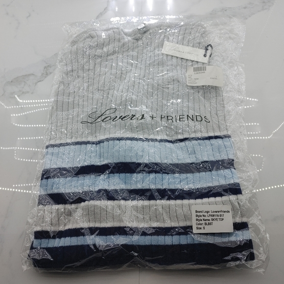 Skye Off the Shoulder Stripe Knit Blouse - Picture 3 of 4